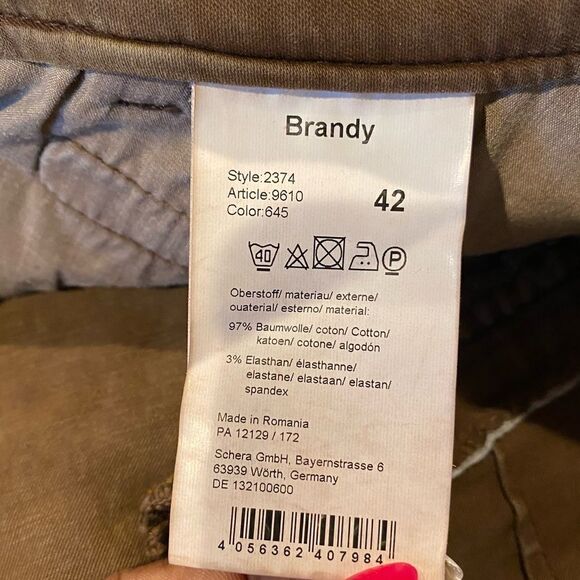 Raffaello Rossi Brandy Slim Leg Trend Line Trousers Size 42 - Picture 7 of 9